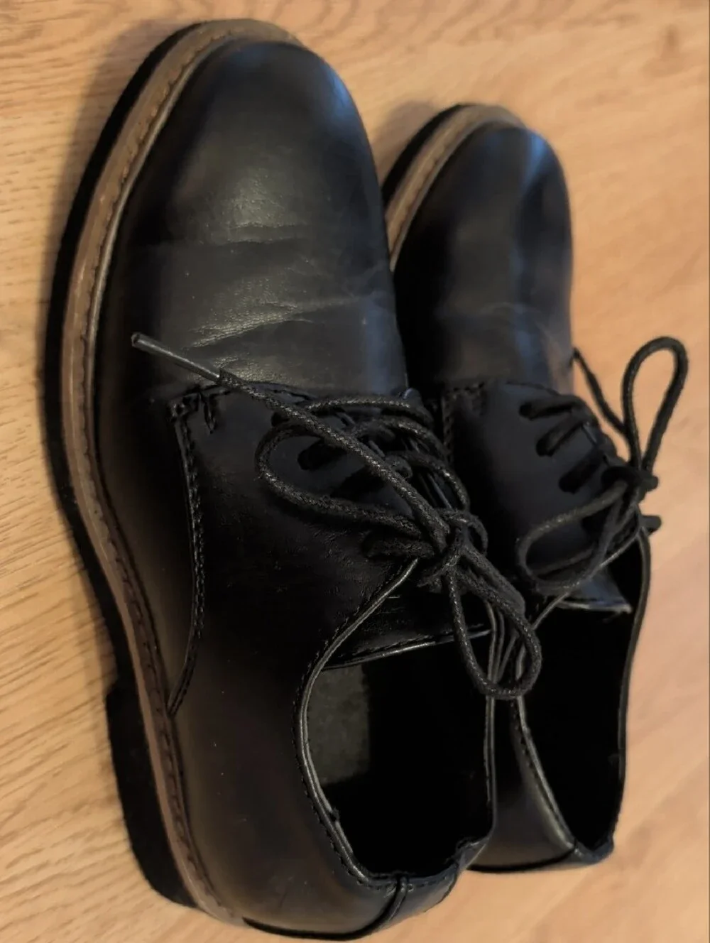 Deer Stags Black Kids Dress Lace-Up Shoes